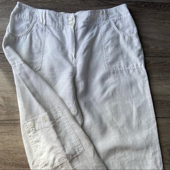 Chico’s Linen Relaxed Fit Cropped Length Pants - Picture 6 of 16